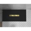 Mexen Toro, cadă de duș dreptunghiulară SMC 150 x 70 cm, negru, capac auriu, 43707015-G