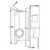 Mexen Uno - Subject robinet cadă-duș, auriu, 71435-50