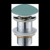 Buşon de scurgere rotund pentru chiuvetă Mexen, tip ClickClack, fără preaplin, ceramică mată verde deschis, 79910-48