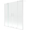 Mexen Velar Duo, paravan de baie glisant cu 2 aripi 140 x 150 cm, sticlă transparentă de 8 mm, profil alb, 896-140-000-02-20