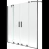 Mexen Velar Duo, paravan de baie glisant cu 2 aripi 140 x 150 cm, sticlă transparentă de 8 mm, profil grafit mat, 896-140-000-02-66