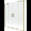 Mexen Velar Duo, paravan de baie glisant cu 2 aripi 140 x 150 cm, sticlă transparentă de 8 mm, profil auriu mat, 896-140-000-02-55