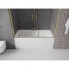 Mexen Velar Duo, paravan de baie glisant cu 2 aripi 140 x 150 cm, sticlă transparentă de 8 mm, profil auriu mat, 896-140-000-02-55