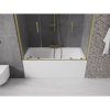 Mexen Velar Duo, paravan de baie glisant cu 2 aripi 140 x 150 cm, sticlă transparentă de 8 mm, profil auriu mat, 896-140-000-02-55
