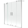 Mexen Velar Duo, paravan de baie glisant cu 2 aripi 150 x 150 cm, sticlă transparentă de 8 mm, profil cromat, 896-150-000-02-01
