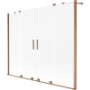 Mexen Velar Duo, paravan de baie glisant cu 2 aripi 180 x 150 cm, sticlă mată de 8 mm, cupru mat, 896-180-000-32-65