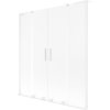 Mexen Velar L Duo, paravan de baie glisant cu 2 aripi 140 x 150 cm, sticlă mată 8 mm, alb mat, 896-140-003-32-20