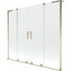 Mexen Velar L Duo, paravan de baie glisant cu 2 aripi 170 x 150 cm, sticlă transparentă de 8 mm, auriu strălucitor, 896-170-003-02-50