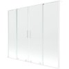 Mexen Velar L Duo, paravan de baie glisant cu 2 aripi 180 x 150 cm, sticlă transparentă de 8 mm, alb mat, 896-180-003-02-20