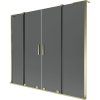 Mexen Velar L Duo, paravan de baie glisant cu 2 aripi 180 x 150 cm, sticlă gri 8 mm, auriu lucios, 896-180-003-42-50