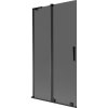Mexen Velar L, paravan de baie glisant cu 2 aripi 100 x 150 cm, sticlă gri 8 mm, negru mat, 896-100-003-41-70