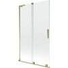 Mexen Velar L, paravan de baie glisant cu 2 aripi 110 x 150 cm, sticlă transparentă de 8 mm, profil auriu lucios, 896-110-003-01-50