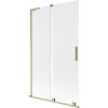 Mexen Velar L, paravan de baie glisant cu 2 aripi 110 x 150 cm, sticlă mată 8 mm, auriu mat, 896-110-003-31-55