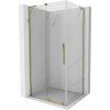 Mexen Velar L, cabină de duș cu ușă glisantă 110 x 120 cm, sticlă transparentă de 8 mm, auriu lucios, 871-110-120-03-50