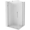 Mexen Velar L, colț duș cu ușă glisantă 90 x 70 cm, sticlă mată 8 mm, crom, 871-090-070-33-01
