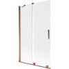 Mexen Velar, paravan de baie glisant cu 2 aripi 110 x 150 cm, sticlă mată 8 mm, aur roz, 896-110-000-31-60