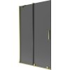 Mexen Velar, paravan de baie glisant cu 2 aripi 110 x 150 cm, sticla gri 8 mm, auriu lucios, 896-110-000-41-50