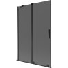 Mexen Velar, paravan de baie glisant cu 2 aripi 120 x 150 cm, sticlă gri 8 mm, negru mat, 896-120-000-41-70