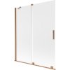 Mexen Velar, paravan de baie glisant cu 2 aripi 140 x 150 cm, sticlă mată 8 mm, cupru mat, 896-140-000-31-65