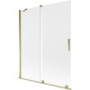 Mexen Velar, paravan de baie glisant cu 2 aripi 140 x 150 cm, sticlă mată 8 mm, auriu strălucitor, 896-140-000-31-50