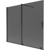 Mexen Velar, paravan de baie glisant cu 2 aripi 180 x 150 cm, sticlă gri 8 mm, negru mat, 896-180-000-41-70