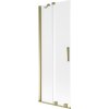 Mexen Velar, paravan de baie glisant cu 2 aripi 75 x 150 cm, sticlă mată 8 mm, auriu strălucitor, 896-075-000-31-50