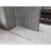 Mexen Velar, uşă glisantă în deschidere tip Walk-In 130 cm, sticlă transparentă de 8 mm, auriu mat, 871-130-000-03-55