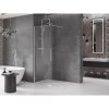 Mexen Velar, uşă glisantă în deschidere tip Walk-In 150 cm, sticlă transparentă de 8 mm, crom, 871-150-000-03-01