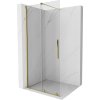 Mexen Velar, uşă glisantă în deschidere tip Walk-In 80 cm, sticlă transparentă de 8 mm, auriu strălucitor, 871-080-000-03-50