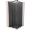 Mexen Velar, cabină de duș cu ușă glisantă 100 x 100 cm, sticlă gri 8 mm, cupru mat, 871-100-100-41-65