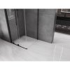 Mexen Velar, cabină de duș cu ușă glisantă 100(uşă) x 100(perete) cm, sticlă transparentă 8mm, negru mat, 871-100-100-01-70