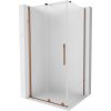 Mexen Velar, cabină de duș cu ușă glisantă 110 x 100 cm, sticlă mată 8 mm, aur roz, 871-110-100-31-55