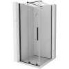 Mexen Velar, cabină de duș cu ușă glisantă 110(uşă) x 110(perete) cm, sticlă transparentă de 8 mm, negru mat, 871-110-110-01-70