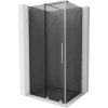 Mexen Velar, cabină de duș cu ușă glisantă 130 x 90 cm, sticlă gri 8 mm, oțel periat, 871-130-090-41-97