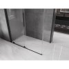Mexen Velar, cabină de duș cu ușă glisantă 130(uşă) x 75(perete) cm, sticlă transparentă 8mm, negru mat, 871-130-075-01-70