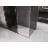 Mexen Velar, cabină de duș cu ușă glisantă 160 x 85 cm, sticlă gri 8 mm, aur roz, 871-160-085-41-60