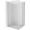 Mexen Velar, cabină de duș cu ușă glisantă 90 x 120 cm, sticlă mată 8 mm, oțel periat, 871-090-120-31-97