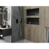 Mexen X-Wall-R, raft de perete incorporat cu guler 75 x 30 cm, negru mat, 1970753010