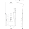 mexen yap panel prysznicowy czarny chrom 7612 02 77