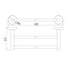 Novaservis - Suport dublu pentru prosoape 500 mm Mephisto crom, 6825.0