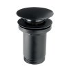 Novaservis, Capac de scurgere pentru chiuveta cu preaplin tip ClickClack, negru mat, S285-BL-B