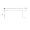105579 polysan deep plain bocny panel 75x36cm 89746