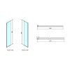 106941 polysan modular shower pridavny panel na instalaciu na stenu modulu 2 1000 mm lavy ms2b 100l