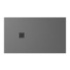 Polysan, cadă de duș TRENECA din marmură turnată cu posibilitate de reglare a dimensiunii 140x80cm, gri mat, 84304.31