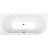 Polysan, cadă asimetrică VIVA L 185x80x47cm, albă, 72099