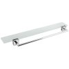 Polysan, raft X-SQUARE cu suport pentru prosoape pentru ecran de sticla, crom, XQ458
