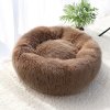 PuppyJoy Donut, perna rotunda pentru caini 100cm, marimea L, PJ-011, maro, HOM-50059
