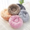 PuppyJoy Donut, perna rotunda pentru caini 100cm, marimea L, PJ-011, maro, HOM-50059