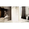 Rea Aero Ombre, paravan de duș walk-in 110x195 cm, sticlă transparentă de 8 mm cu model alb, profil auriu mat, REA-K2465