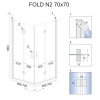 Rea Fold N2, cabină de duș cu ușă rabatabilă 90 (uşă) x 90 (uşă), sticlă transparentă de 6 mm, profil cromat, REA-K9991